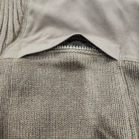 Duluth Trading Co Men XL 1/4 Zip Mock Neck Wool Blend Knit Sweater Elbow Patches - Picture 4 of 12